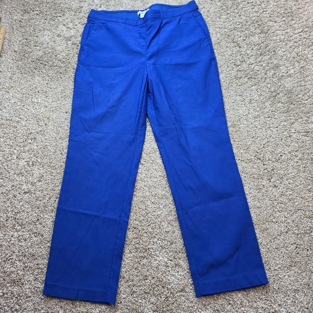 Carolina Belle Montreal Straight Leg Pants Womens 10 Blue Career Casual Stretch